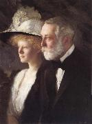 Edmund Charles Tarbell Henry Clay Frick and Daughter Helen china oil painting artist